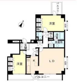 ベルメゾン南麻布 202 間取り図