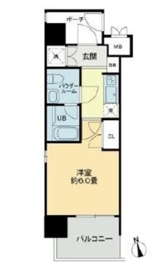 レジディア新宿御苑 501 間取り図
