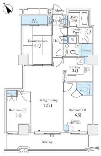 セントラルレジデンス新宿シティタワー 17階 間取り図