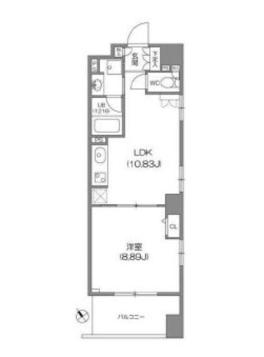 ルクレ新川レジデンス 607 間取り図