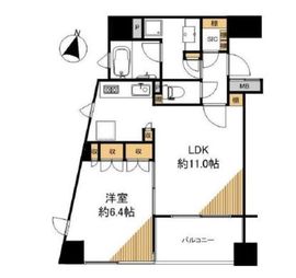 クオリア御茶ノ水パークフロント 5階 間取り図