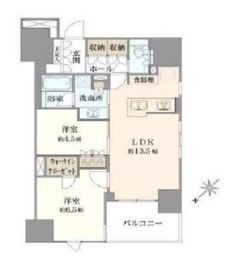 プラウド日本橋人形町パサージュ 13階 間取り図