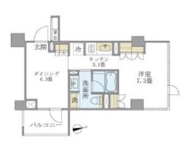 アパートメンツ元麻布内田坂 403 間取り図