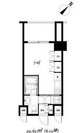 レジディア品川 303 間取り図