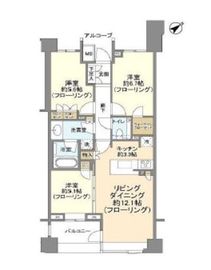 パークハウス東中野リヴゴーシュ 7階 間取り図