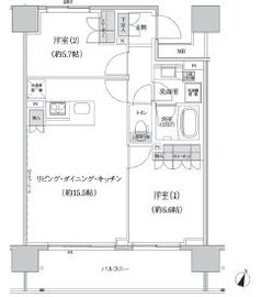 パークハビオ渋谷本町レジデンス 1206 間取り図