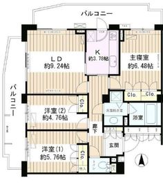 プランシェール落合 3階 間取り図