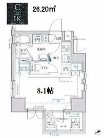 ベルシード門前仲町 7階 間取り図