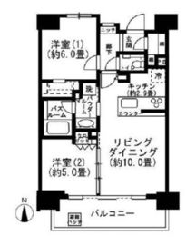 シティハウス東中野駅前 7階 間取り図