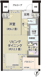 ガーデニエール砧ウエスト 319 間取り図