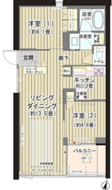 ガーデニエール砧ウエスト 354 間取り図