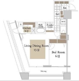 コンシェリア西新宿タワーズウエスト 10階 間取り図