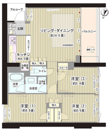 ガーデニエール砧ウエスト 824 間取り図