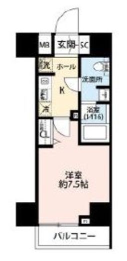 プレール・ドゥーク芝浦 2階 間取り図