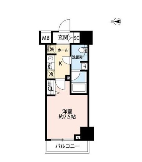 プレール・ドゥーク芝浦 3階 間取り図