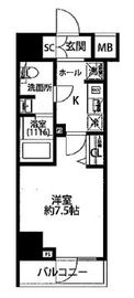 プレール・ドゥーク芝浦 2階 間取り図