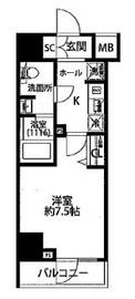 プレール・ドゥーク芝浦 6階 間取り図