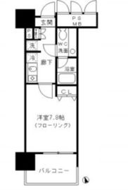 フォンテーヌ芝浦 1302 間取り図