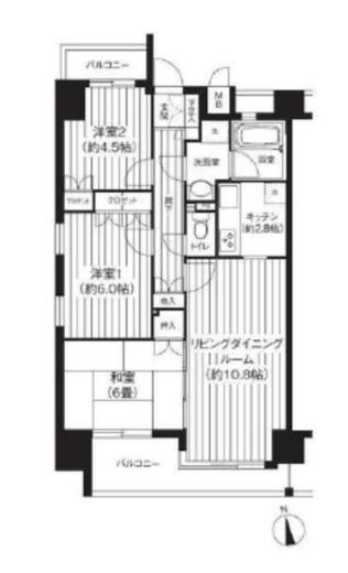パシフィーク品川 705 間取り図