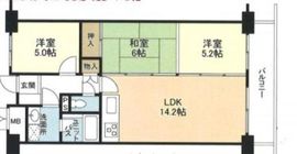 三田ナショナルコート 13階 間取り図