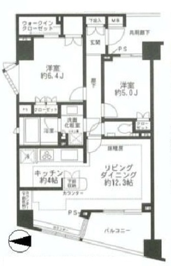 パークハウスオー・タワー 3階 間取り図