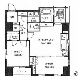 グランスイート銀座レスティモナーク 8階 間取り図