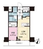 シティインデックス神田 8階 間取り図