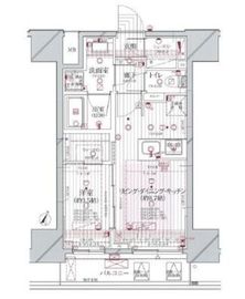 シティインデックス神田 8階 間取り図