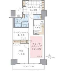 ブリリアイスト東雲キャナルコート 616 間取り図