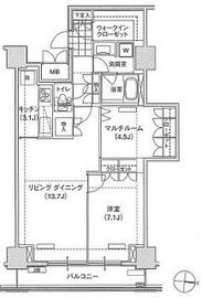 ブリリアイスト東雲キャナルコート 1126 間取り図