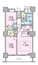 ロイヤルパークスタワー南千住 2208 間取り図