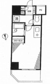 エスコート麻布十番 4階 間取り図