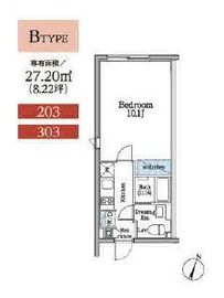 レガシア目黒不動前 303 間取り図