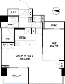 ブリリアタワー代々木公園クラッシー 8階 間取り図