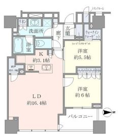 ブリリアタワー上野池之端 31階 間取り図