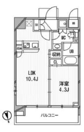 アーデン麻布十番 701 間取り図