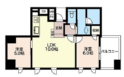 エスティメゾン五反田 13F1 間取り図