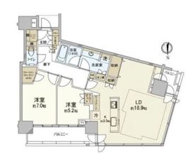 グローバルフロントタワー 5階 間取り図