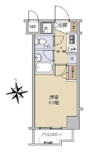 グランド・ガーラ麻布十番 8階 間取り図