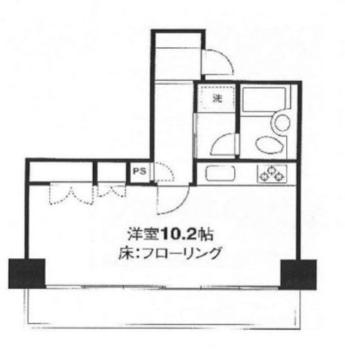 芝浦スクエアハイツ 1304 間取り図