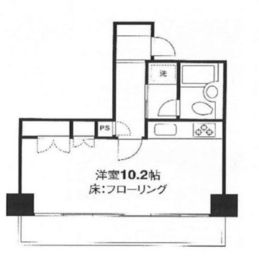 芝浦スクエアハイツ 1304 間取り図