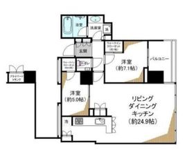 ワールドシティタワーズ ブリーズタワー 20階 間取り図