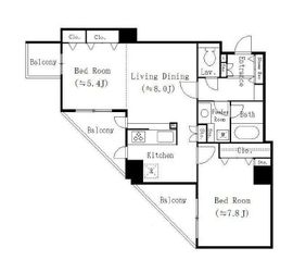 ドゥーエ東池袋 304 間取り図