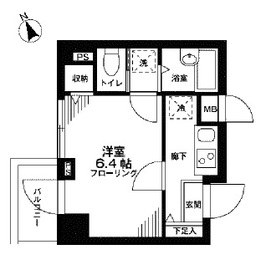 レキシントン・スクエア曙橋 204 間取り図