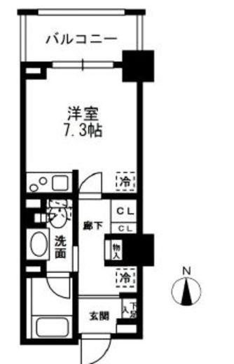 レジディア中落合 B304 間取り図