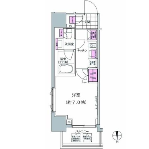 プレジリア東日本橋 307 間取り図