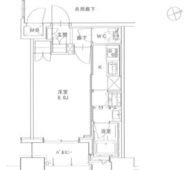 正金アパートメント入船 4階 間取り図