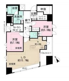 グランスイート千代田麹町 14階 間取り図