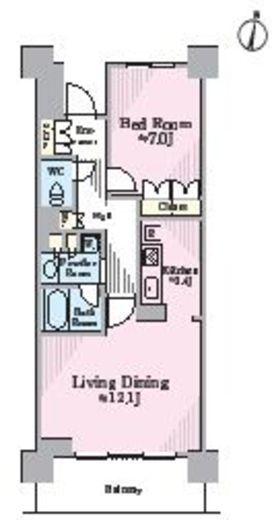 リージア経堂テラスガーデン 207 間取り図