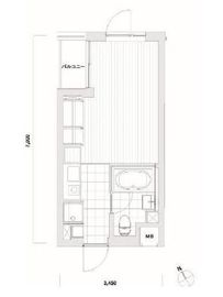 モデリアブリュット参宮橋 102 間取り図